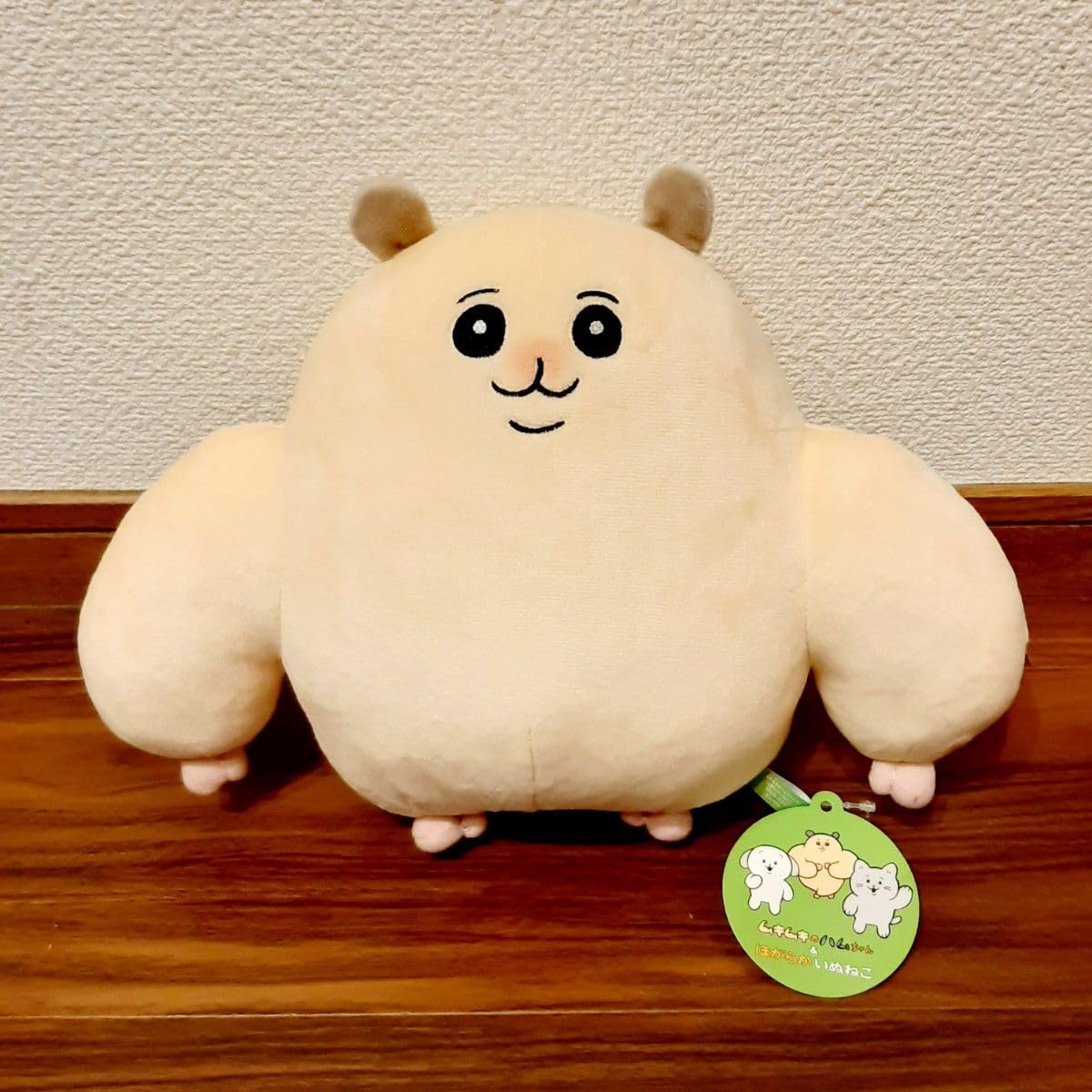 ムキムキのハムちゃん＆ほがらかいぬねこ BIGぬいぐるみ ラウンドワン限定 大人気作家『yukke』さんの描く、「ムキムキのハムちゃん＆ほ