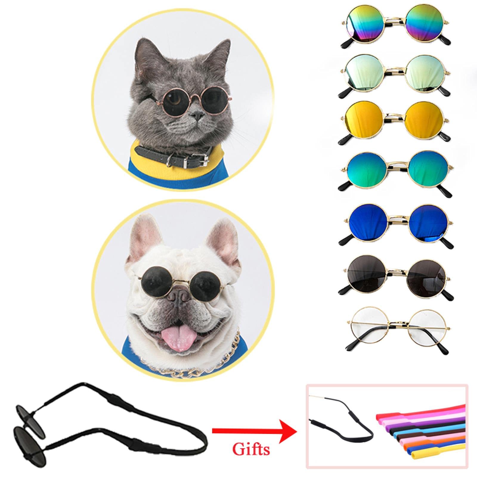Occhiali Da Sole Per Gatti E Cani Piccoli - Accessorio Moda, Montatura In Metalloe Lenti In Resina - Foto 12