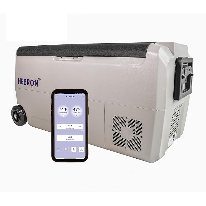 Buy Hebron 33 Quart Dual Zone Portable Refrigerator/Freezer for Camping