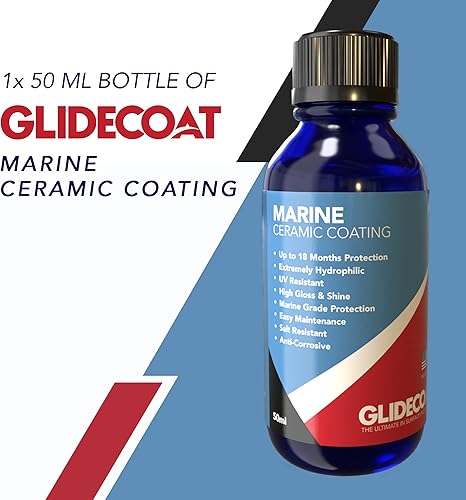 Miniatura 4 de Glidecoat Revestimiento de cerámica marina (1.7 fl oz), revestimiento de cerámica nano para barcos, automóviles, mejor que el esmalte de cera de