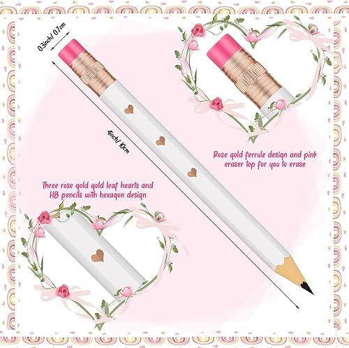 Miniatura 7 de 24 lápices de despedida de soltera preafilados, lápices de golf de 4 pulgadas con borradores de boda, lápiz hexagonal de 2 HB para baby shower,