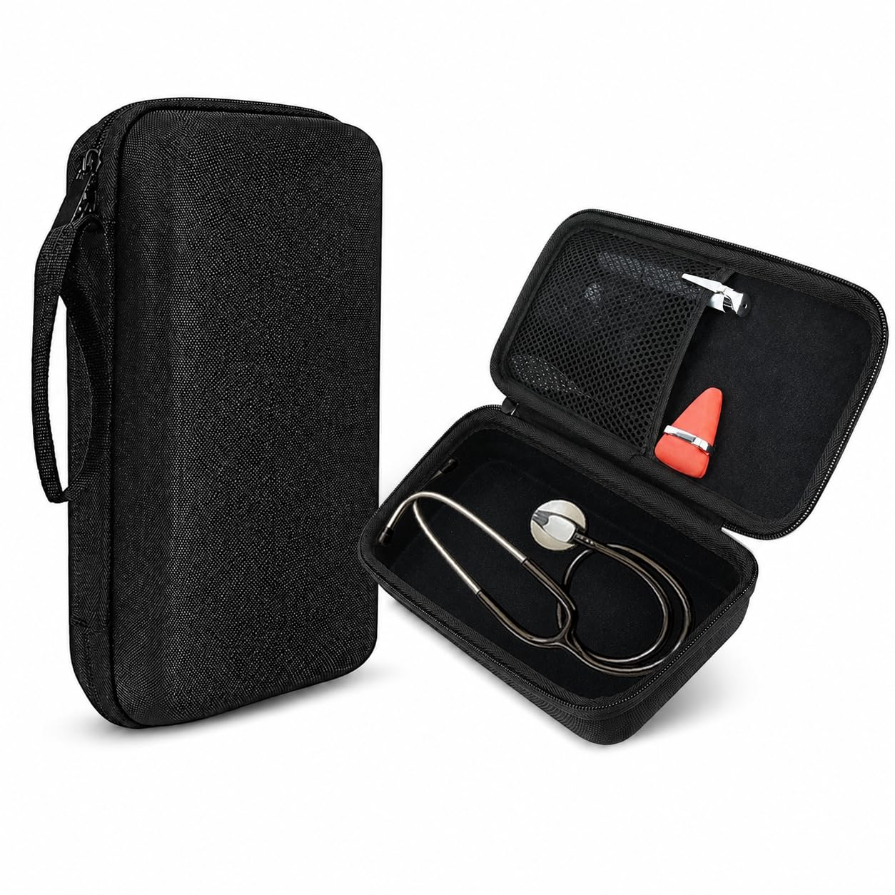 Unigear Ethylene Vinyl Acetate (Eva) New Stethoscope Case Portable Stethoscope Storage Carry Bag (Large, Black)-image-6