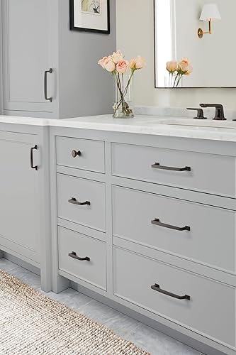 Miniatura 5 de Amerock  Mango de gabinete  Bronce ennegrecido  3-34 pulgadas (96 mm) de centro a centro  Westerly  paquete de 1 unidad  Jaladera de cajón  Asa de