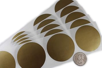 My Scratch Offs 2 Inch Gold Round Stickers 250 Scratch-Off Labels