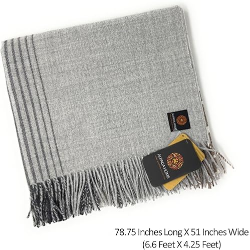 Miniatura 6 de Destination Manta de alpaca a cuadros  100% lana de alpaca bebé  6.6 pies de largo x 4.25 pies de ancho  hipoalergénica, suave y acogedora (Mallomar)