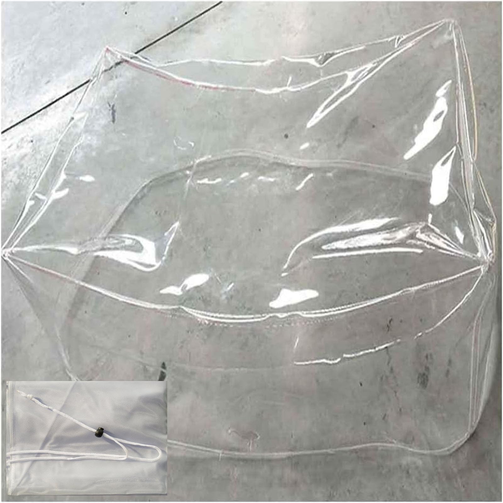 Copertura resistente per mobili da esterni, trasparente, in plastica trasparente, per divano e tavolo da esterno, per divano, sedia, armadio, personalizzabile