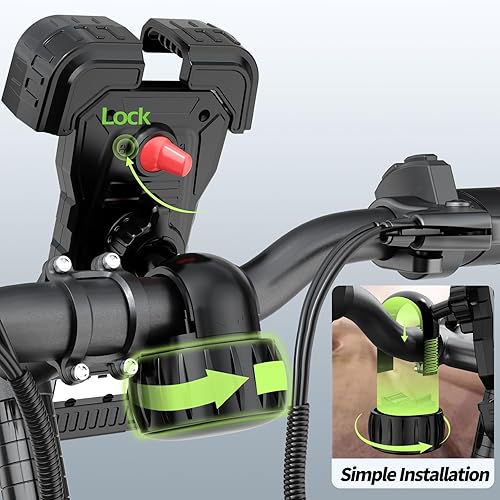 Miniatura 3 de Soporte de montaje para teléfono de bicicleta de instalación rápida, soporte ajustable para teléfono celular para bicicleta eléctrica, motocicleta,
