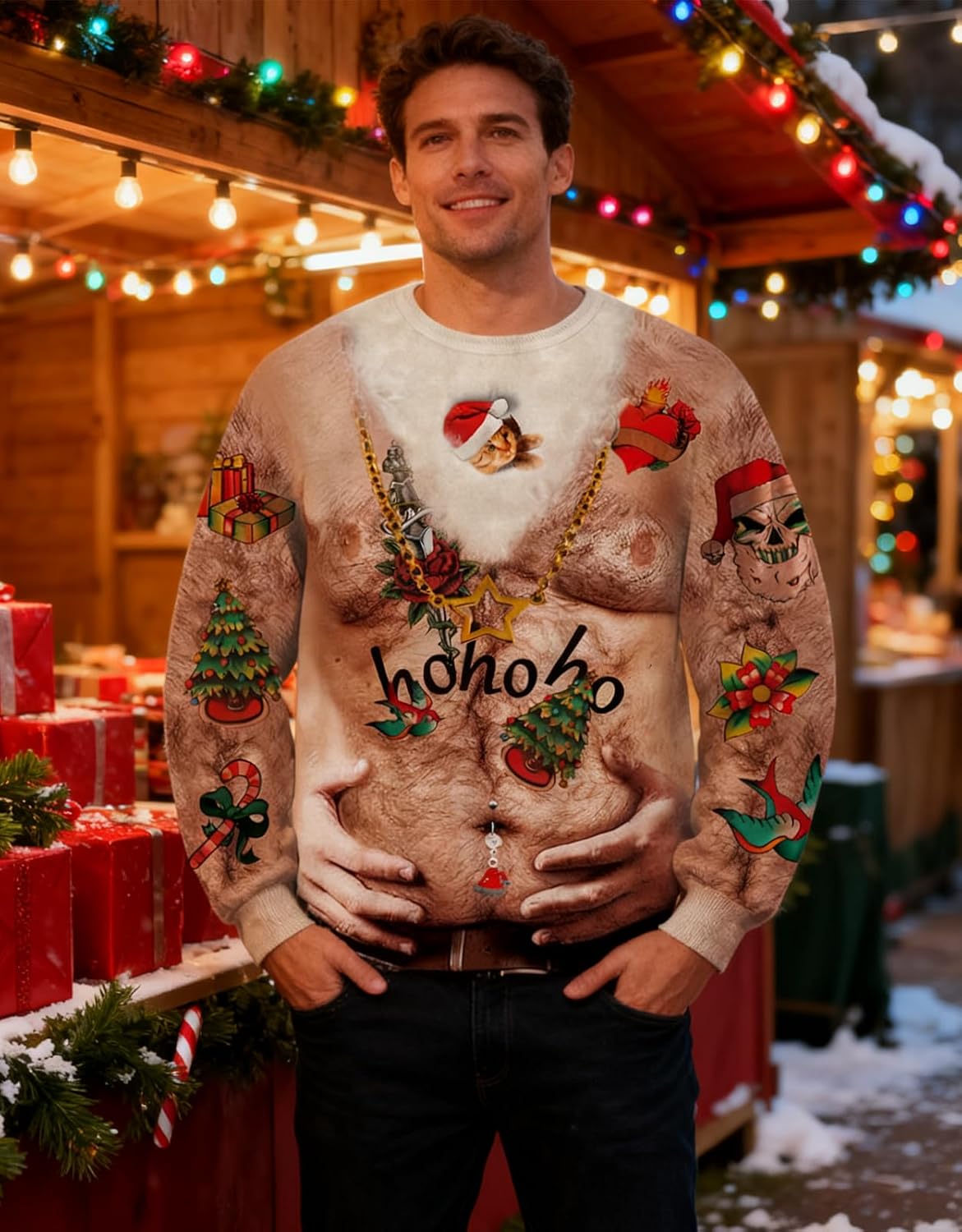 Goodstoworld Mens/Womens Ugliest Christmas Sweatshirt 3D Unique Hilarious Graphic Pullover Shirt S-4XL - Image 5