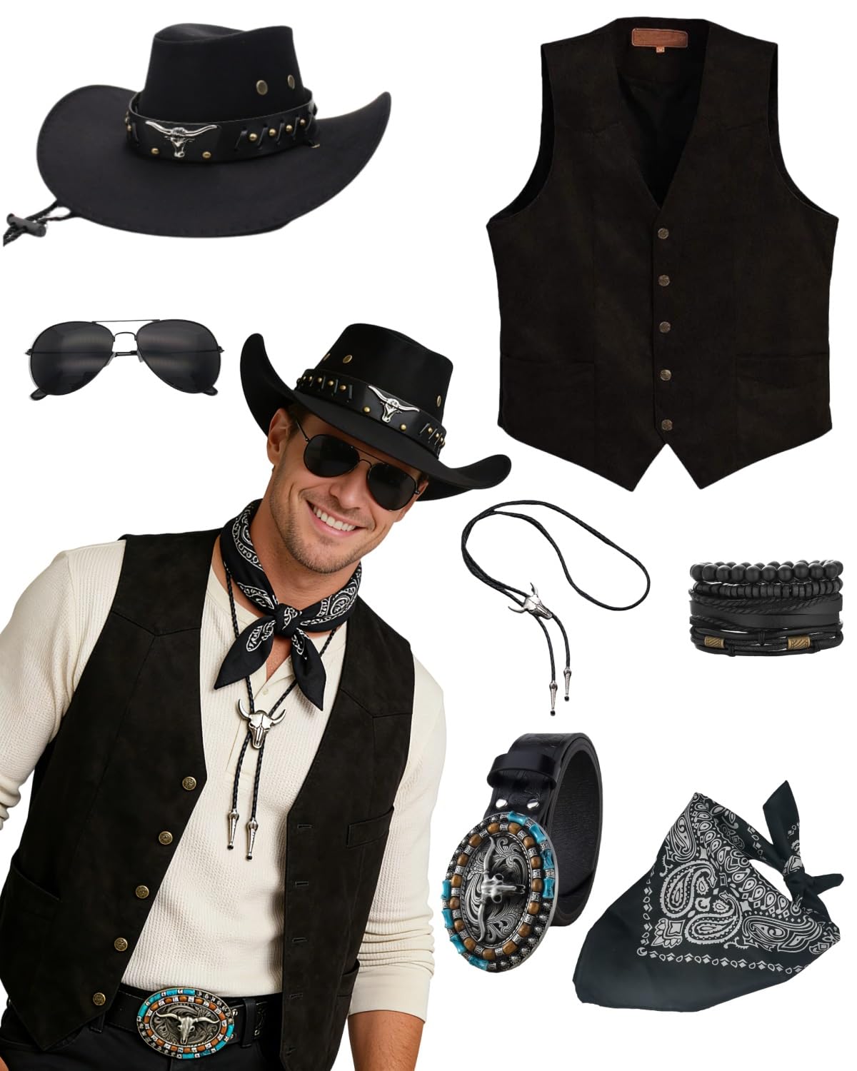 View 1 of ***HAT ONLY***minkasic Men's Cowboy hat