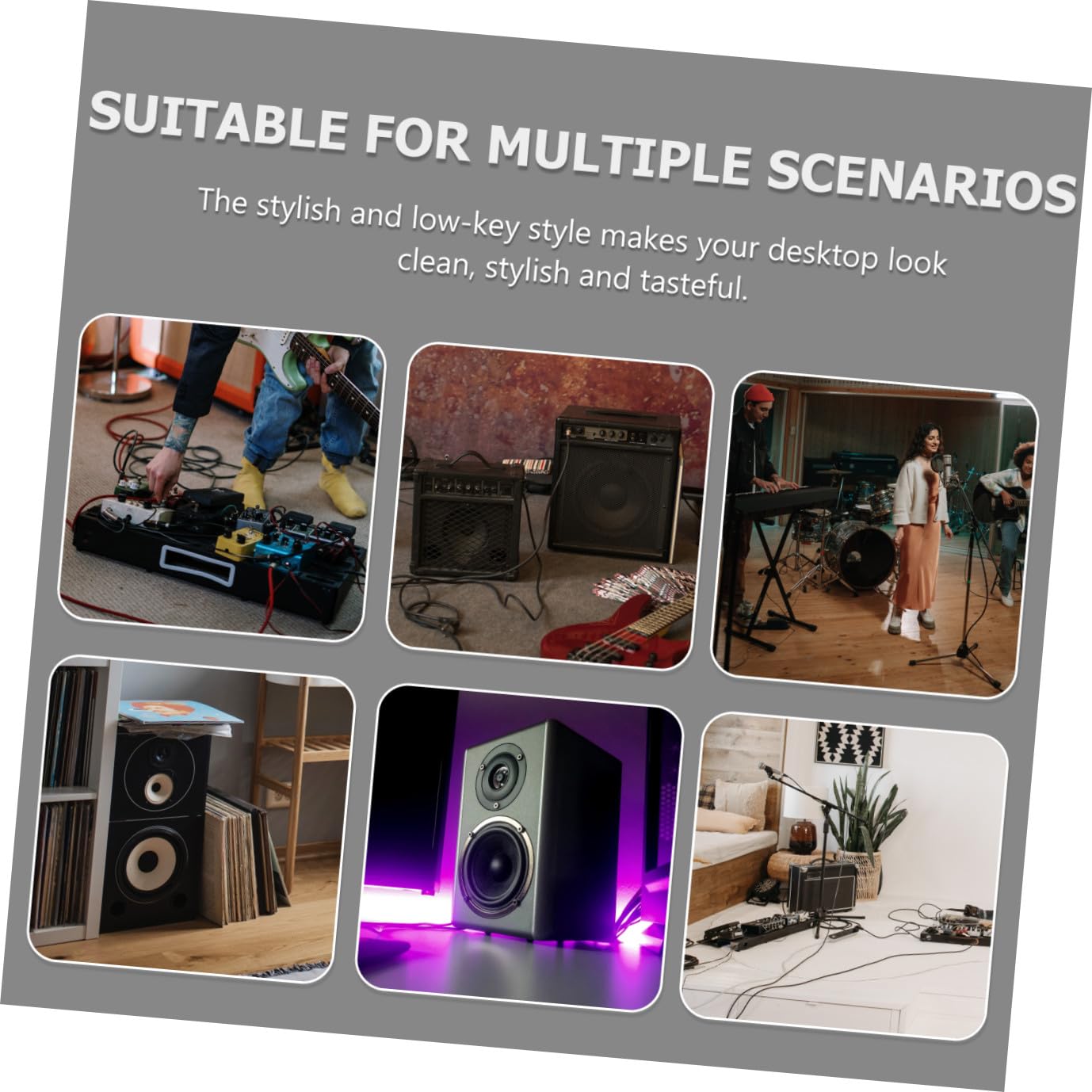 Piedini a Molla per Altoparlanti Hifi 4 Pezzi in Lega di Alluminio Base in Gomma Antiscivolo e Stabilità per Smart Speaker da Desktop e Casa