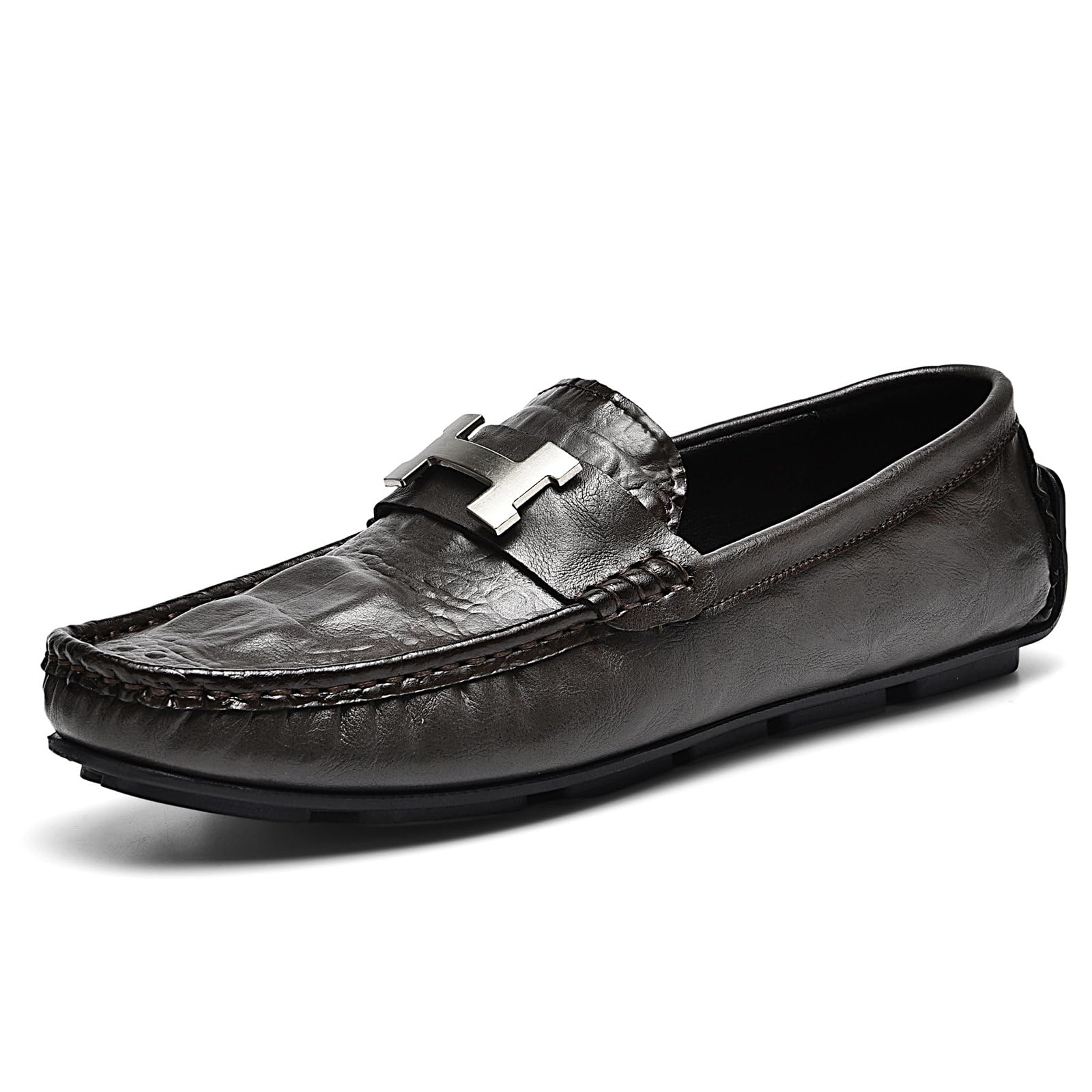 Mocassini Uomo Stampa Coccodrillo Scarpe Eleganti Pelle Verniciata | Suola Gomma Confortevole Antiscivolo Traspirante Classiche Scarpe Casual Slip-On in Pelle Per Camminare in Ufficio