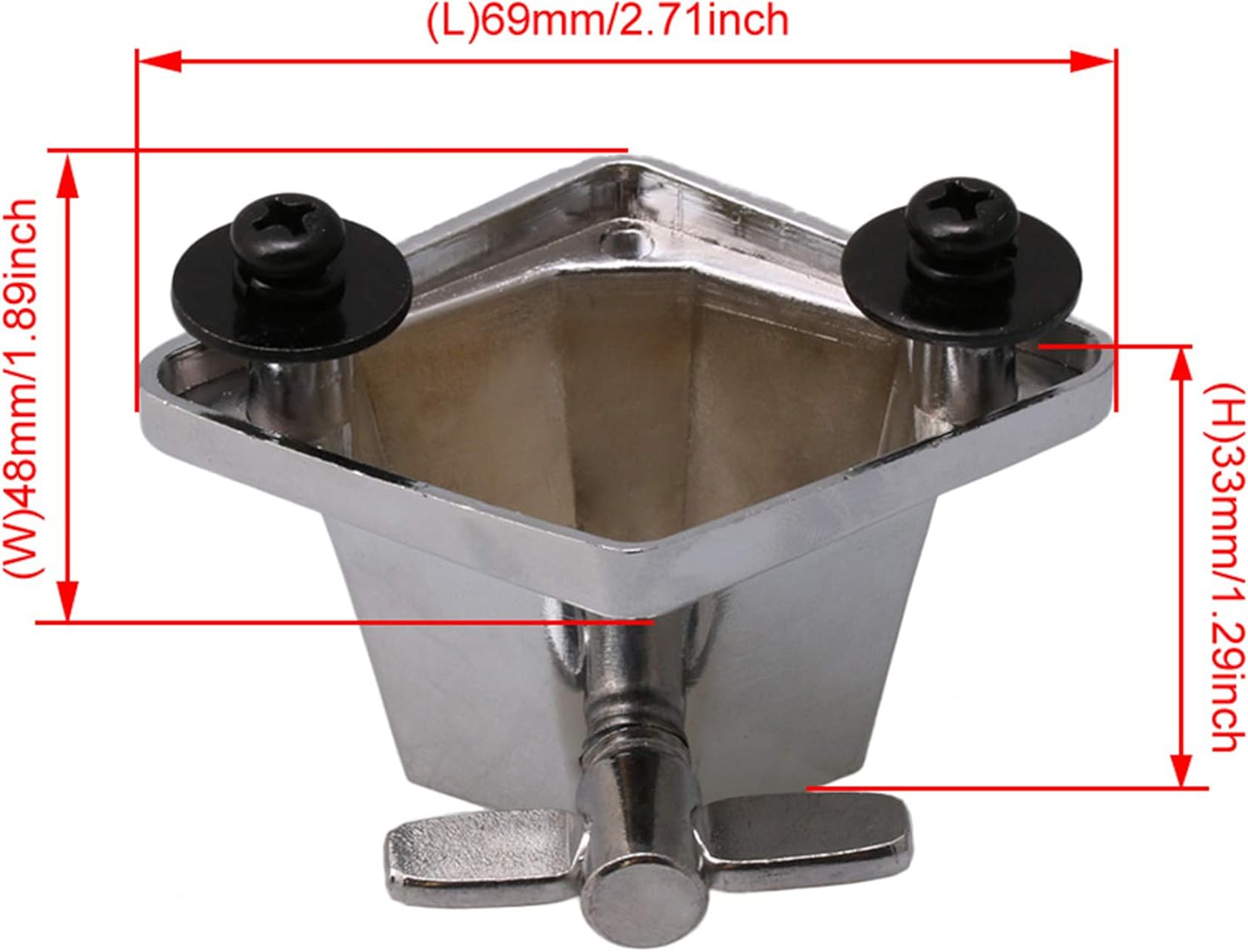 Yibuy 6個入 フロアタムブラケット 使用簡単 特別設計 耐久性 交換部品 金属製 6.9x3.3x4.8cm シルバー