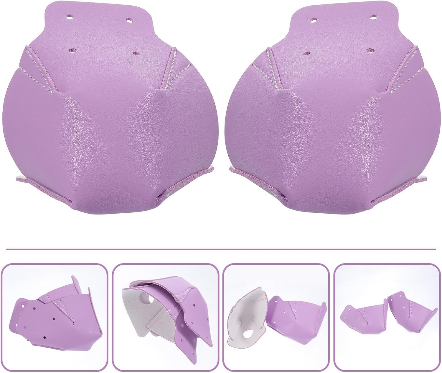 Roller Skates Toe Caps Protective Cover 1 Pair Purple Anti-Friction Front Toe Guards for Youth Skating Ice Skate Over Shoes Protection