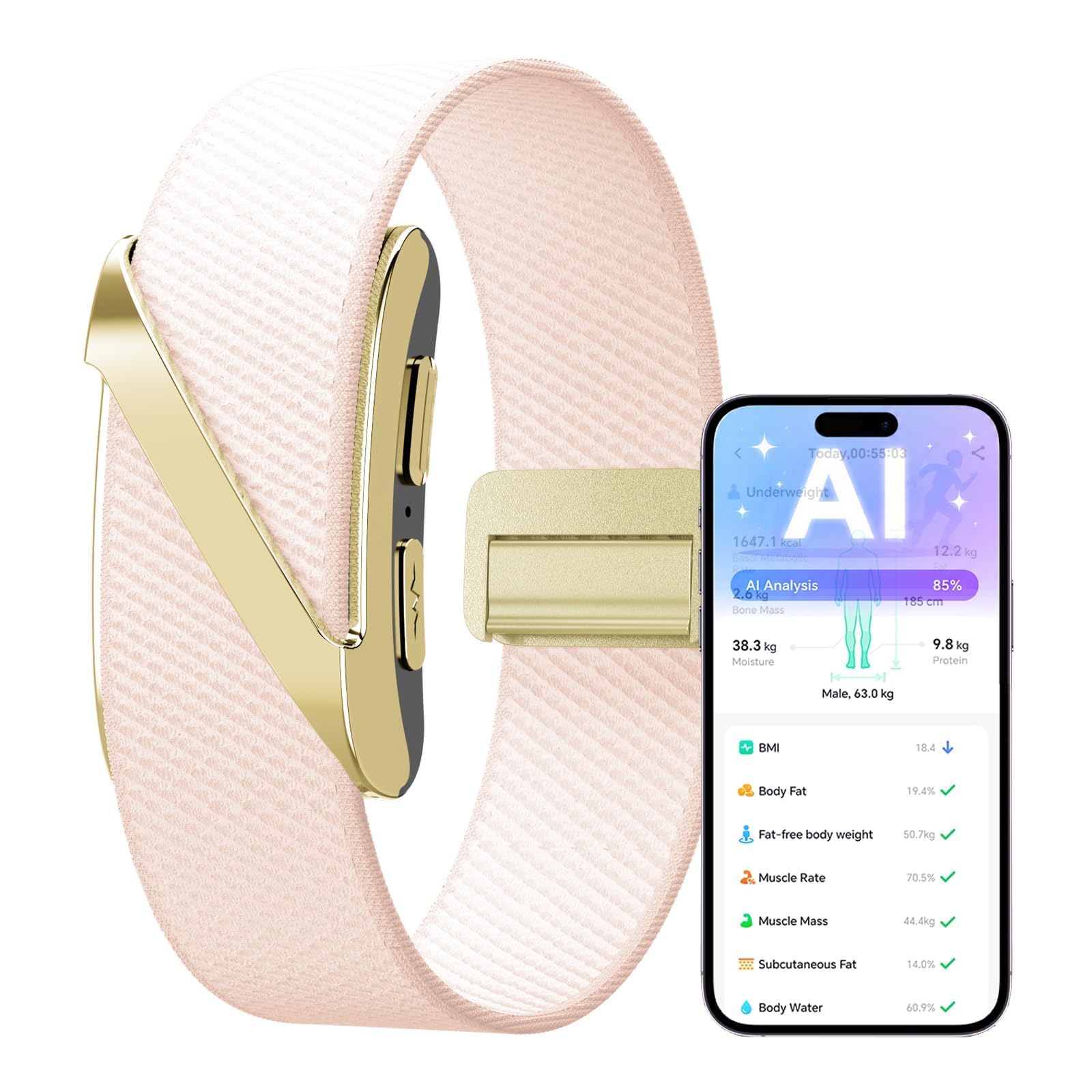 Smart Band Fitness Tracker Band Health Wristband No Screen Sleep Tracker