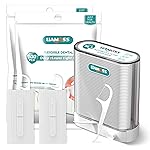308 Count Dental Floss Picks with Dispenser, Superlight Floss Picks Travel Case, Super Smoothly on Tight Spaces, Efficiently Cleans Between Teeth to Help Fight Plaque (White)