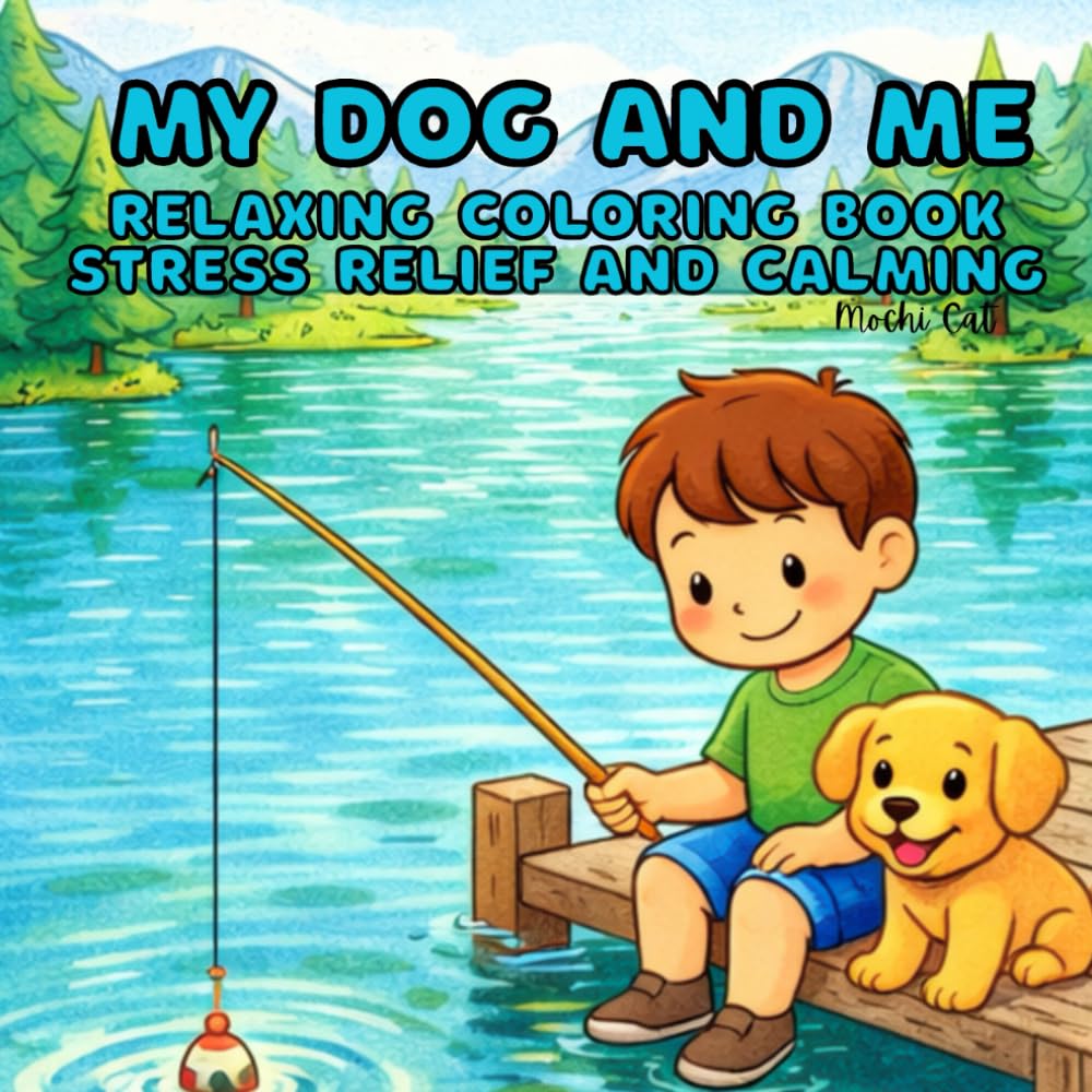Relaxing Coloring Book | My Dog and Me: 50 coloring pages | for Kids and Adults | Stress and Anxiety Relief | Cozy, Calming Coloring Book (my pet coloring books)