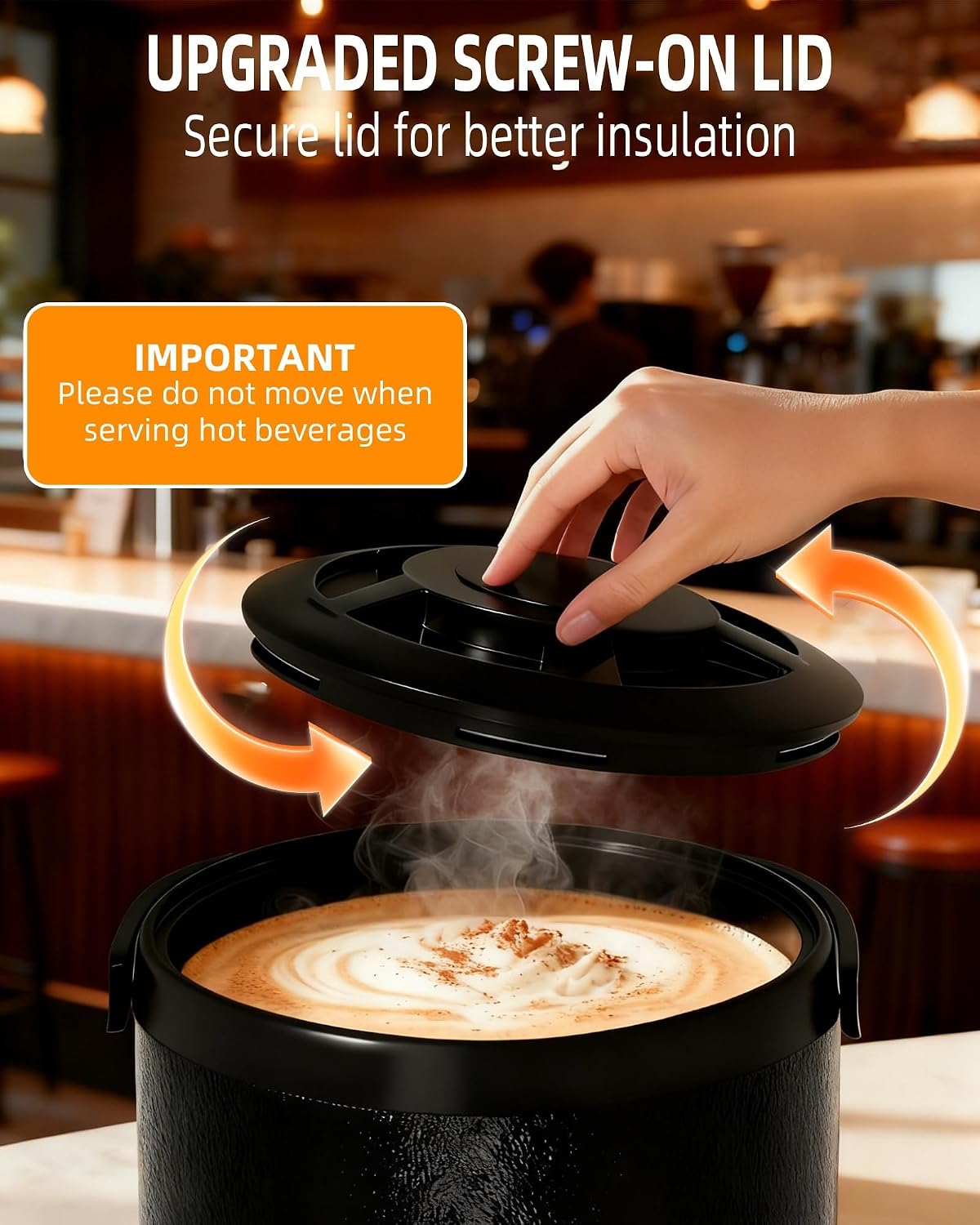 Insulated Beverage Dispenser 3 Gallon,Hot&Cold Drink Dispenser with Spigot,LCD Thermometer,Stainless Steel Triple-Layer Insulation,for Tea Coffee Milk Juice,Party Buffet(Black, 1 Pack)