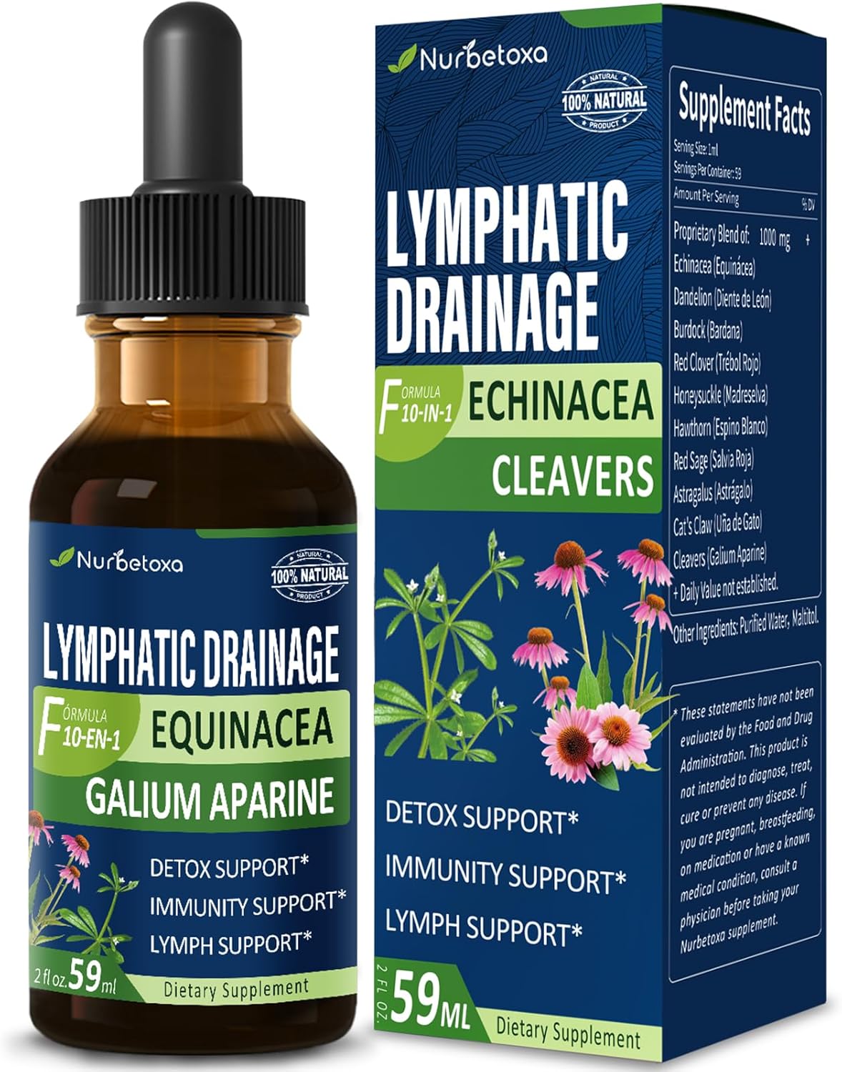 Nurbetoxa Cleavers Lymphatic Drainage Drops for Lymph
