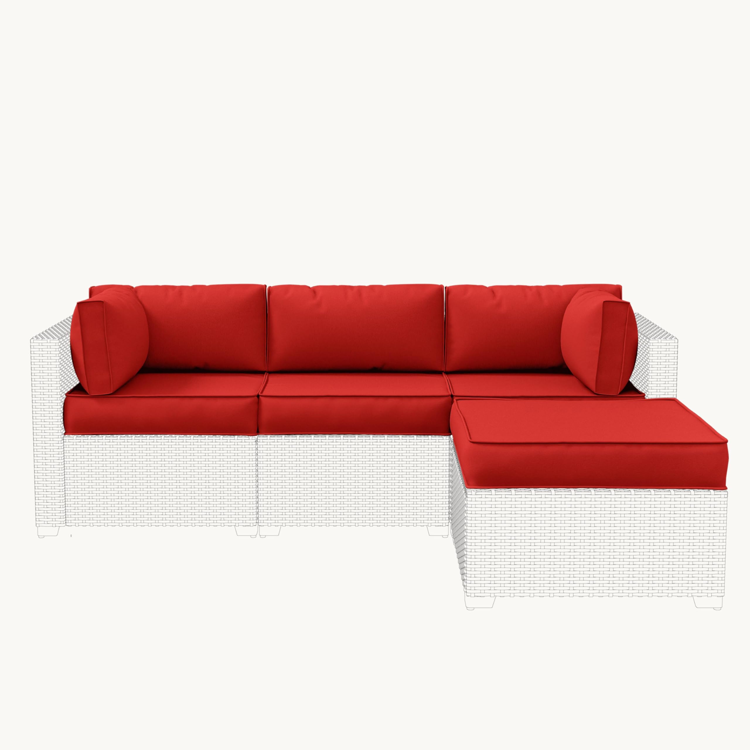 Coussin de rechange pour fauteuil extérieur contre le mal de dos