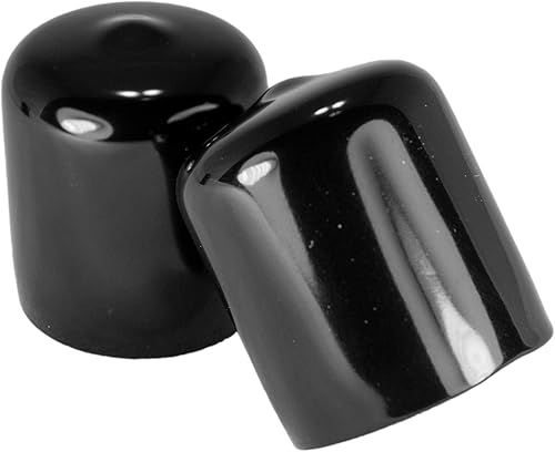 Prescott Plastics Tapones de plástico flexibles de 34 pulgadas (0.750 in) de diámetro exterior, tapas redondas de tubo de metal negro, inserciones