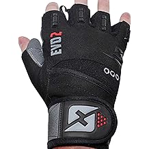 skott Evo 2 Weightlifting Gloves with Integrated Wrist Wrap Support-Double Stitching for Extra Durability-Get Ripped with The Best Body Building Fitness and Exercise Accessories