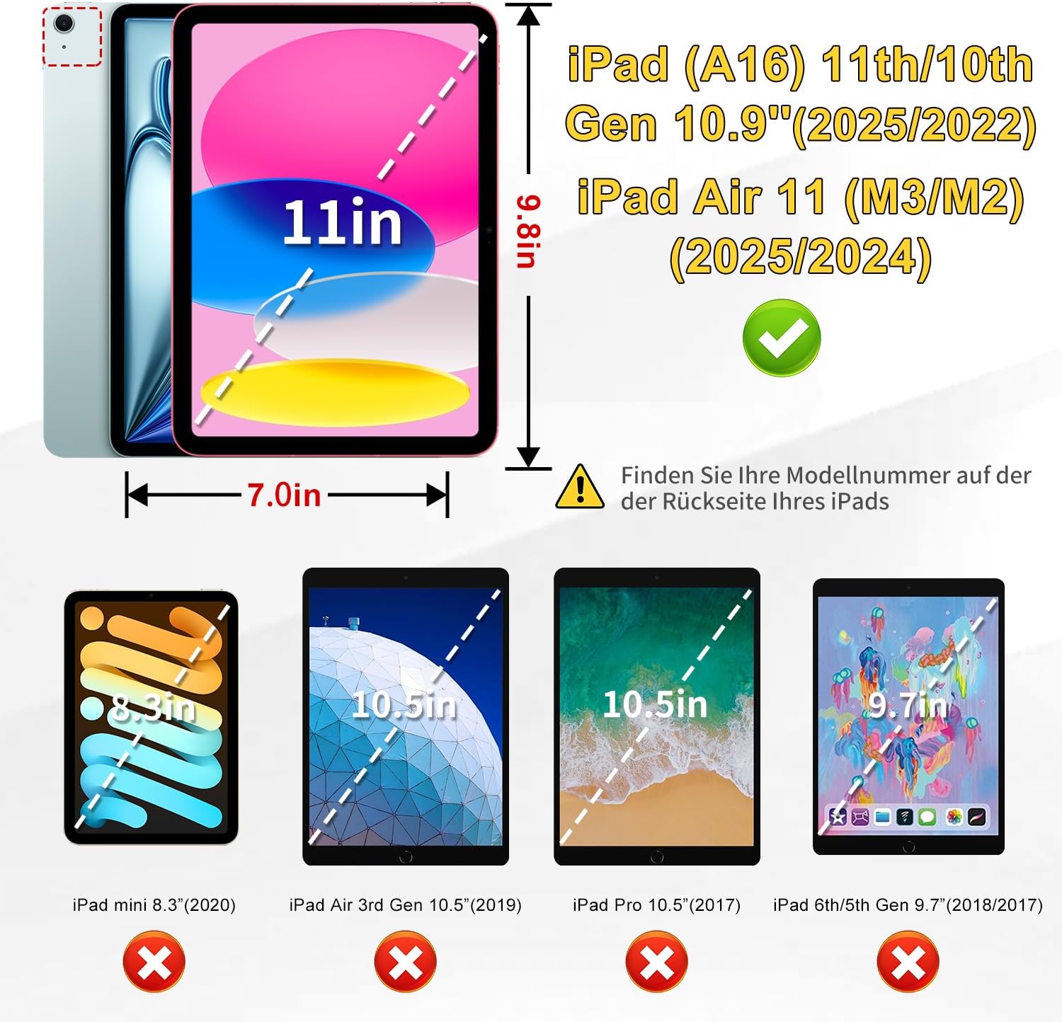 Kids Case for iPad (A16) 11th/10th Gen 2022/2025,Shockproof Handle Stand Case,Child-Friendly Drop-Proof case for iPad Air 11 Inch(2025) M3/M2,Adjustable Stand for Portrait & Landscape (Pink Bear)