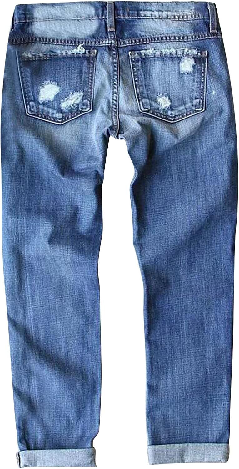 Guolarizi Women S Ripped Stretch Cute Jeans Slim Fit Distressed Destroyed Butt Lifting Curvy Denim Pants Denim Womens : Clothing, Shoes & Jewelry