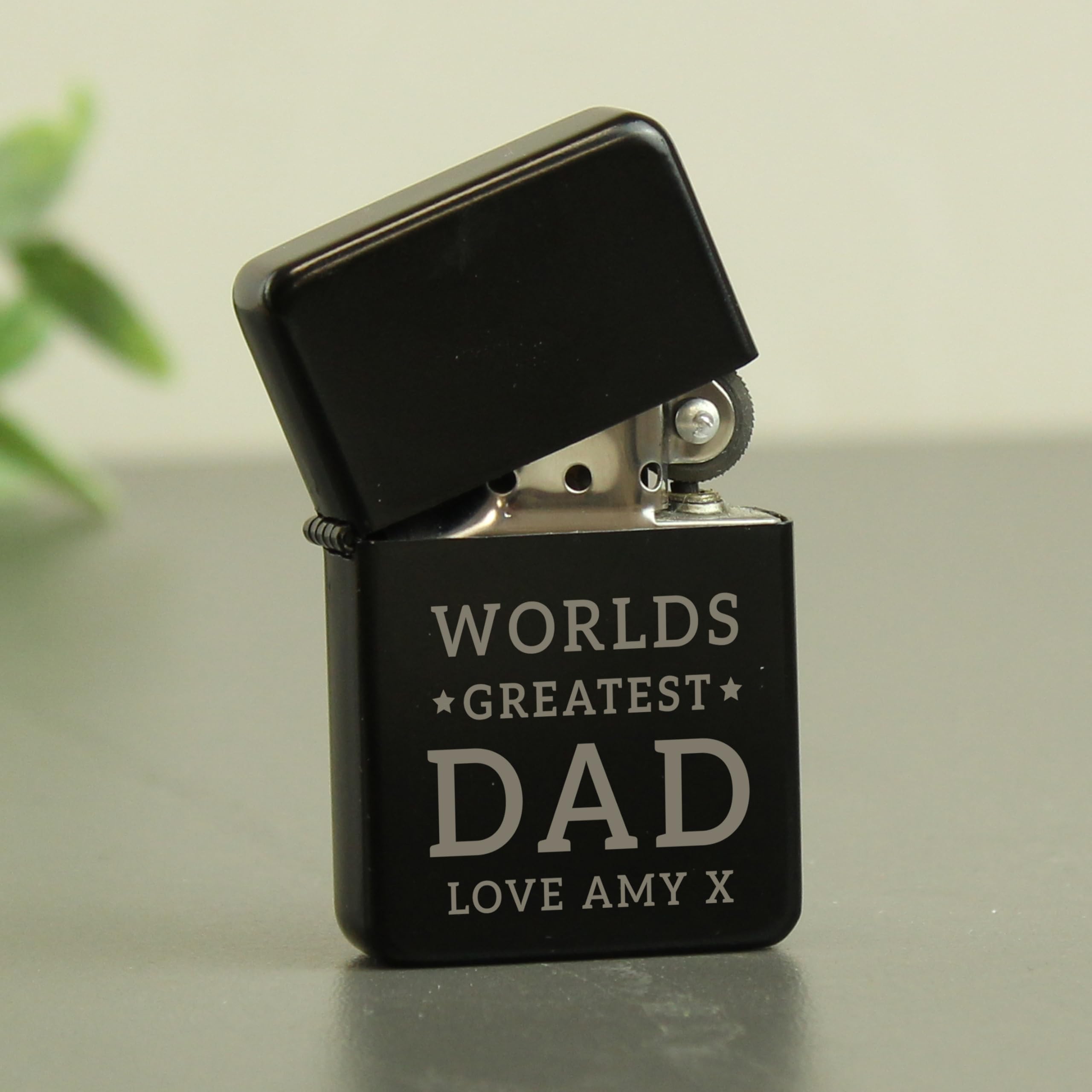 Personalised Memento Black Personalised Greatest Petrol Lighter