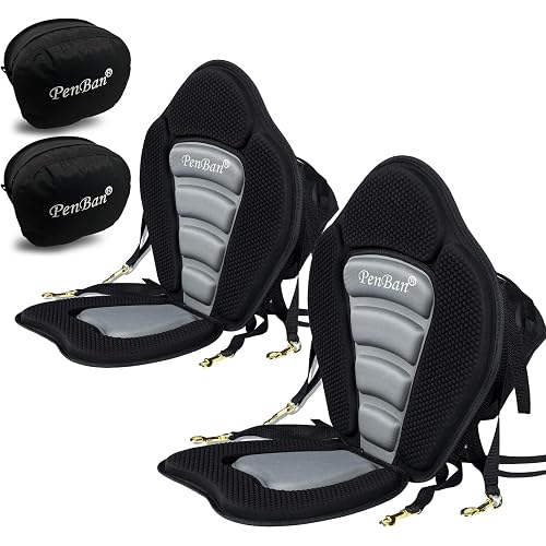 Universal Deluxe Kayak Seat Cushion with Storage Bag for Kayak,Padded Boat,SUP,Canoe,Fishing Boat,Seats with 4 Adjustable Straps