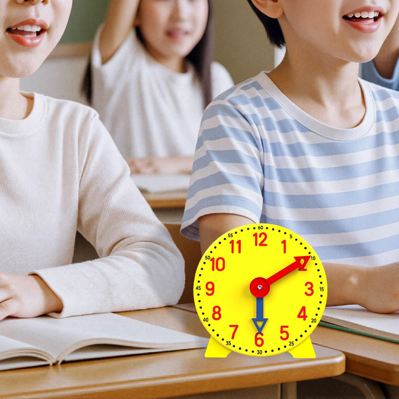Horloge murale analogique silencieuse pour apprendre l'heure pour