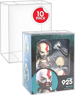 EVORETRO Action Figure Anime Display Case Protector Compatible with New Nendoroid Box - Thick, Anti-Dust, Acid-Free PET Plastic Casing (Pack of 10)