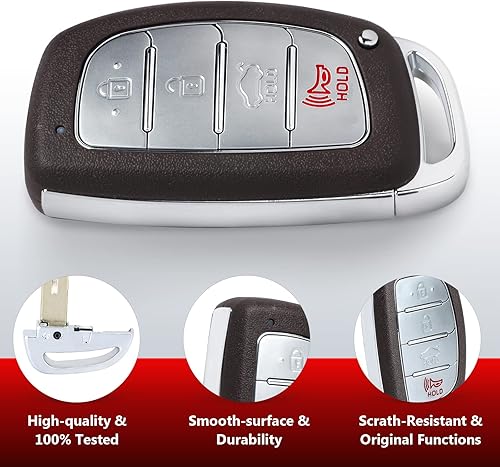 Miniatura 5 de Llavero remoto de entrada sin llave inteligente para Hyundai Sonata 2015 2016 2017 434MHz ID de la FCC: CQOFD00120 P/N: 95440-C1000N 95440-C1001