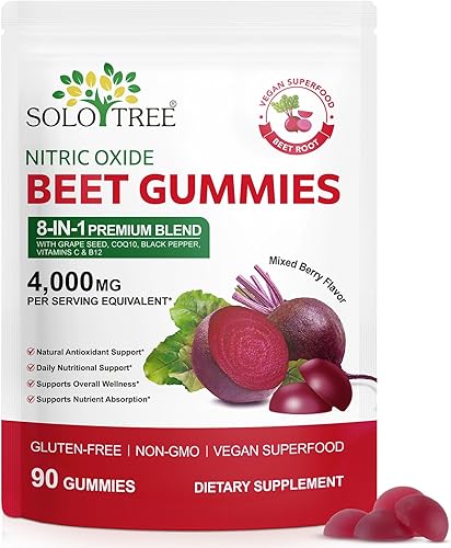 Gomitas de remolacha, gomitas orgánicas masticables de raíz de remolacha para apoyo energético natural, suplemento de remolacha para hombres y