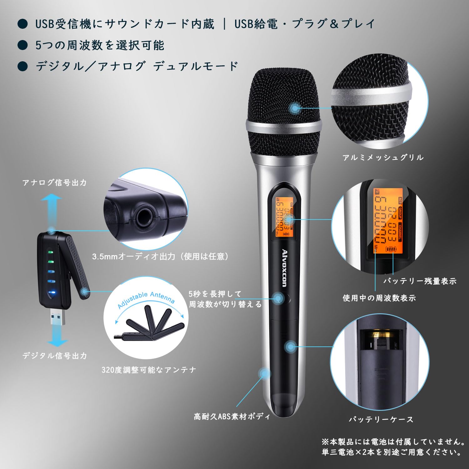 最高品質　ワイヤレスマイク USB Alvoxcon 無線マイク PCマイク Amazon.co.jp: ワイヤレスマイク USB 無線ピンマイク PC スマホ対応