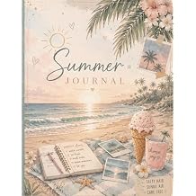 Summer Journal Aesthetic Beach Notebook for Teen Girls & Women | Collect Moments, Not Things | Vacation Diary with Prompts