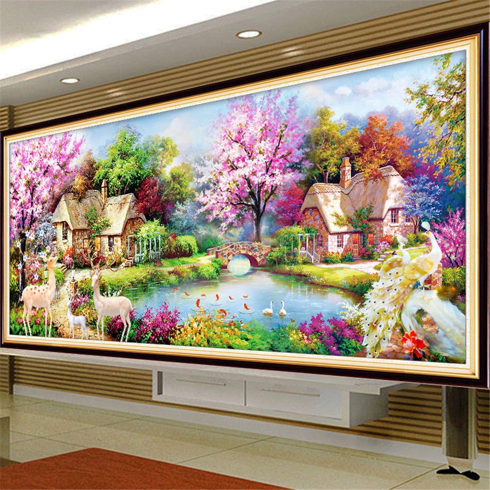 Nicole Knupfer 5D Diamond Painting Set – Landschaftsbild 150x60 Cm, DIY Vollausstattung