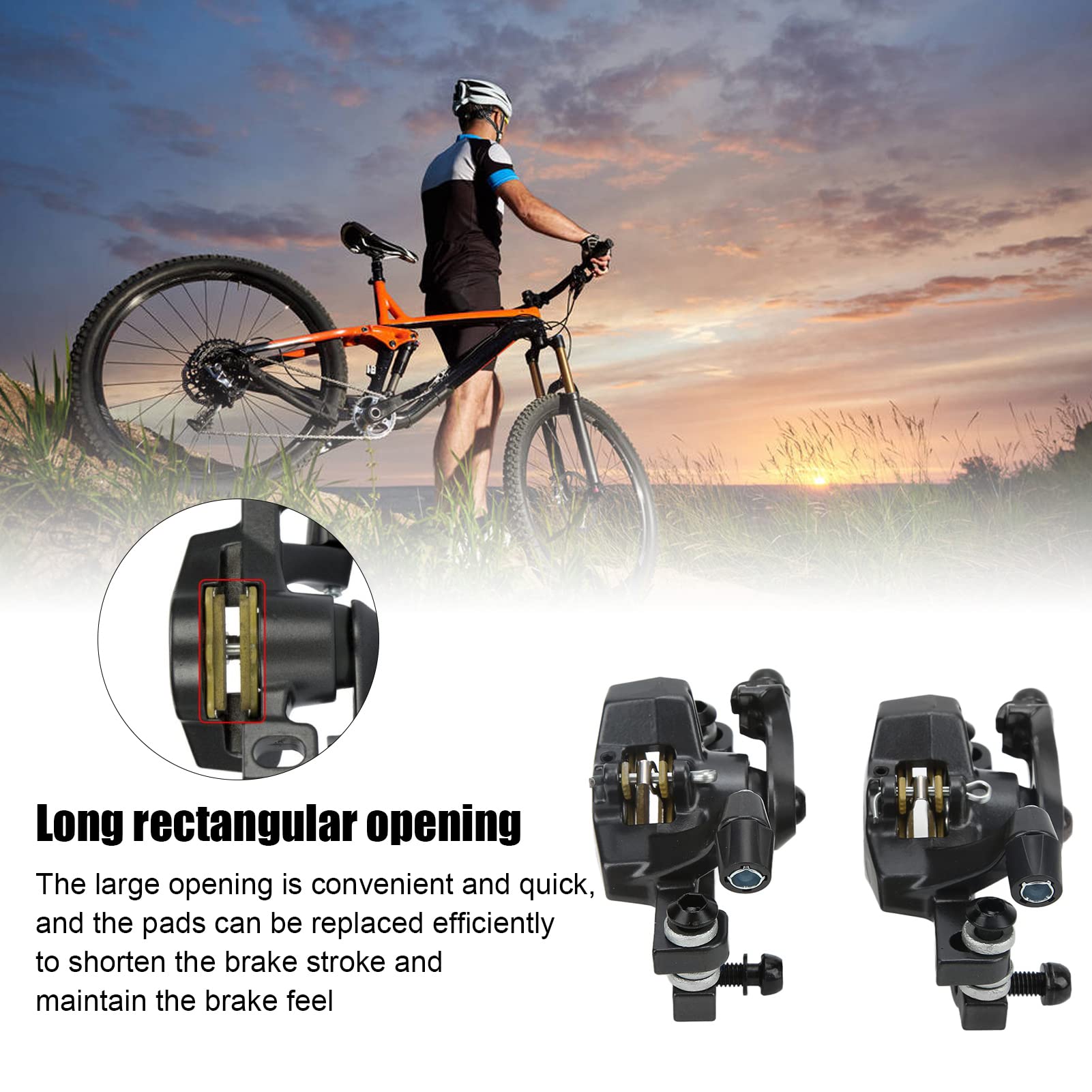 Étrier de frein à disque haute performance, pour VTT, conception monobloc, alliage d'aluminium, fabrication précise, pièces remplaçables, bouton de réglage fin