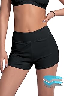 Beautikini Period Swimwear Menstrual Leakproof Swim Shorts Quick Dry 3" High Waist Bathing Suit