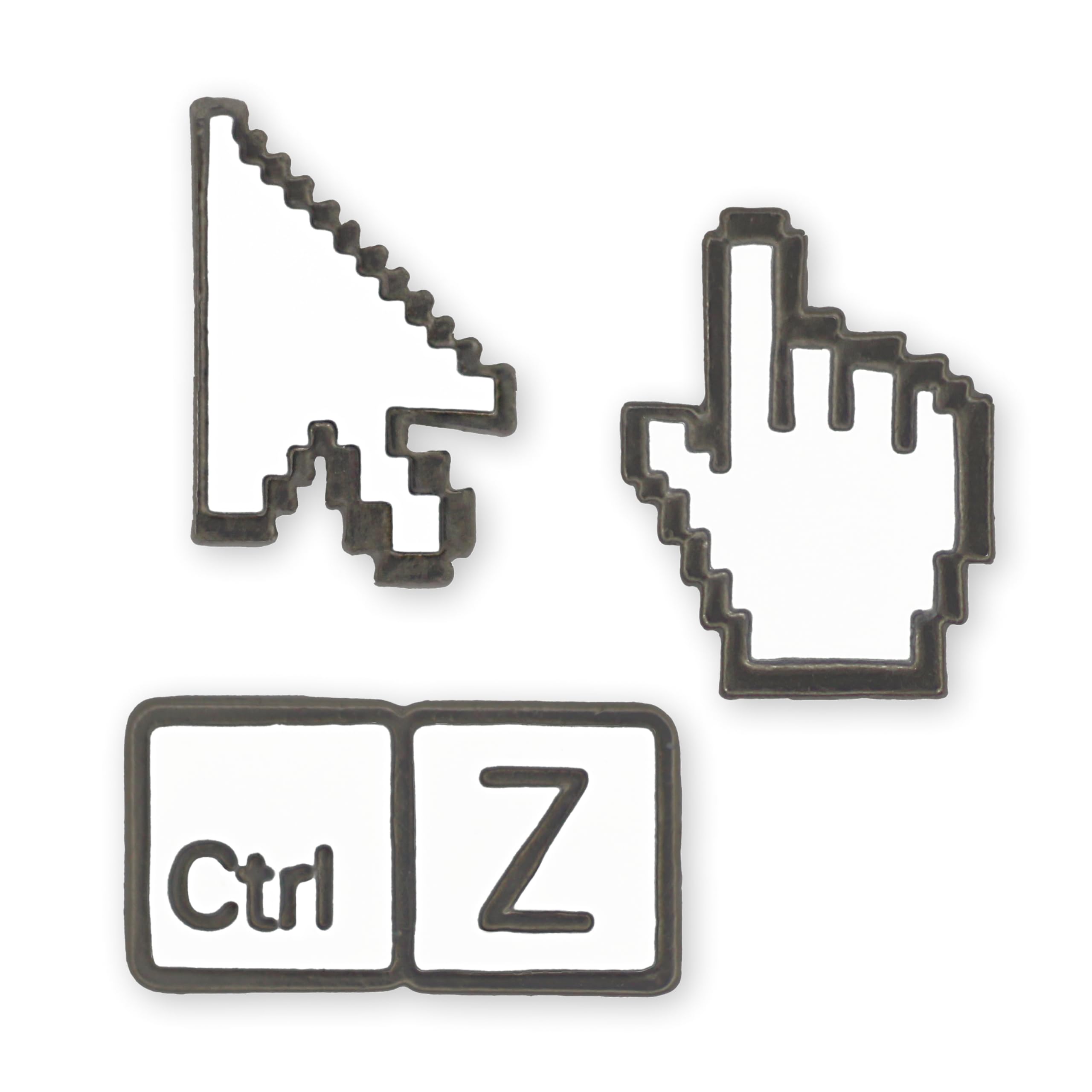 FURE Cursor and Undo Enamel Pins - Set of 3 Multi-colour Metal Enamel Pins for Men & Women (B0CWZ7BNN1) Amazon Price History, Amazon Price Tracker