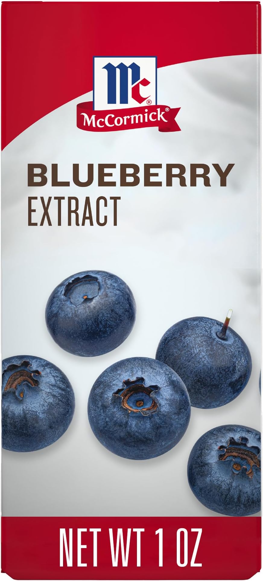 McCormick Blueberry Extract with Other Natural Flavors, Distinctive, Sweet Blueberry Flavor and Aroma for Baking Cookies, Cake, and Muffins, and Beverages Like Lemonade, Mocktails, and Smoothies, 1 fl