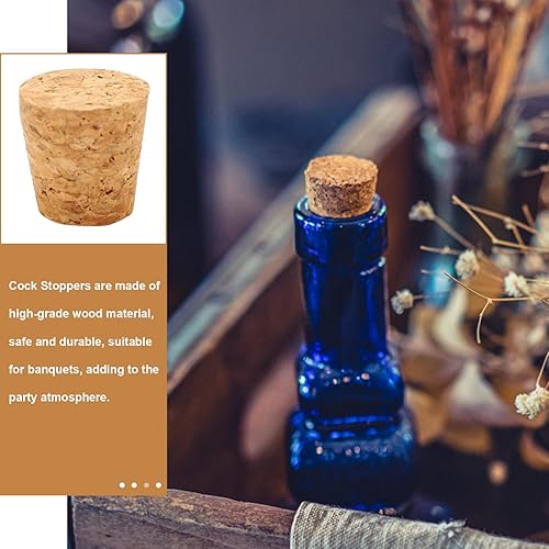 Miniatura 6 de Zerodeko Tapones de corcho, 30 tapones de corcho, corchos de madera suave natural, corcho cónico, tapón de sellado de botella de cerveza para vino,