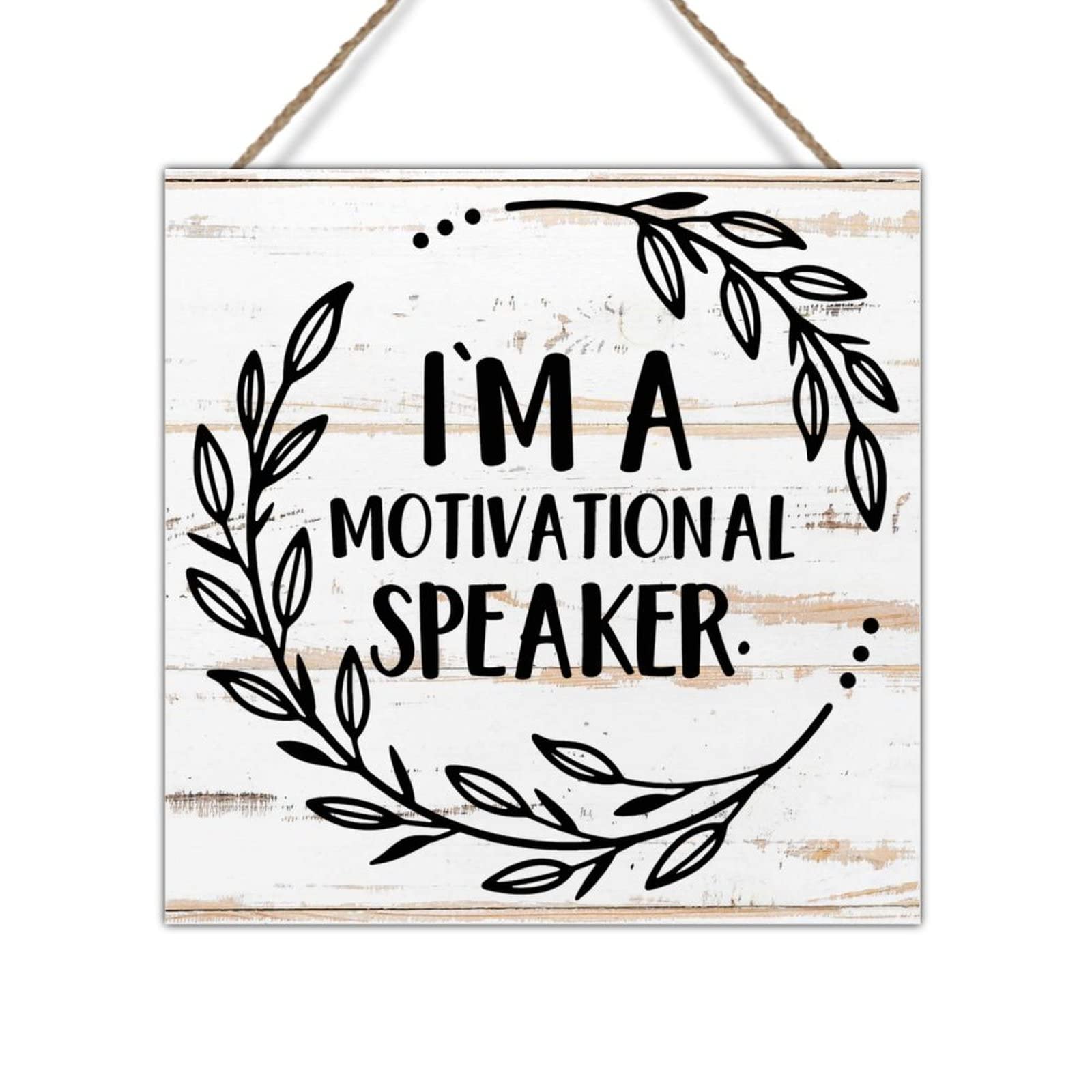 The best christian motivational speakers of 2026 to Upgrade Your Home I'm A Motivational Speaker Wood Wall Decor Sign Christian Gift Motivational Quote Wood Wall Art Signs Rustic Wall Art Decor Wood Plaque Sign Home Living Room Wall Decor Birthday Gift to Christian