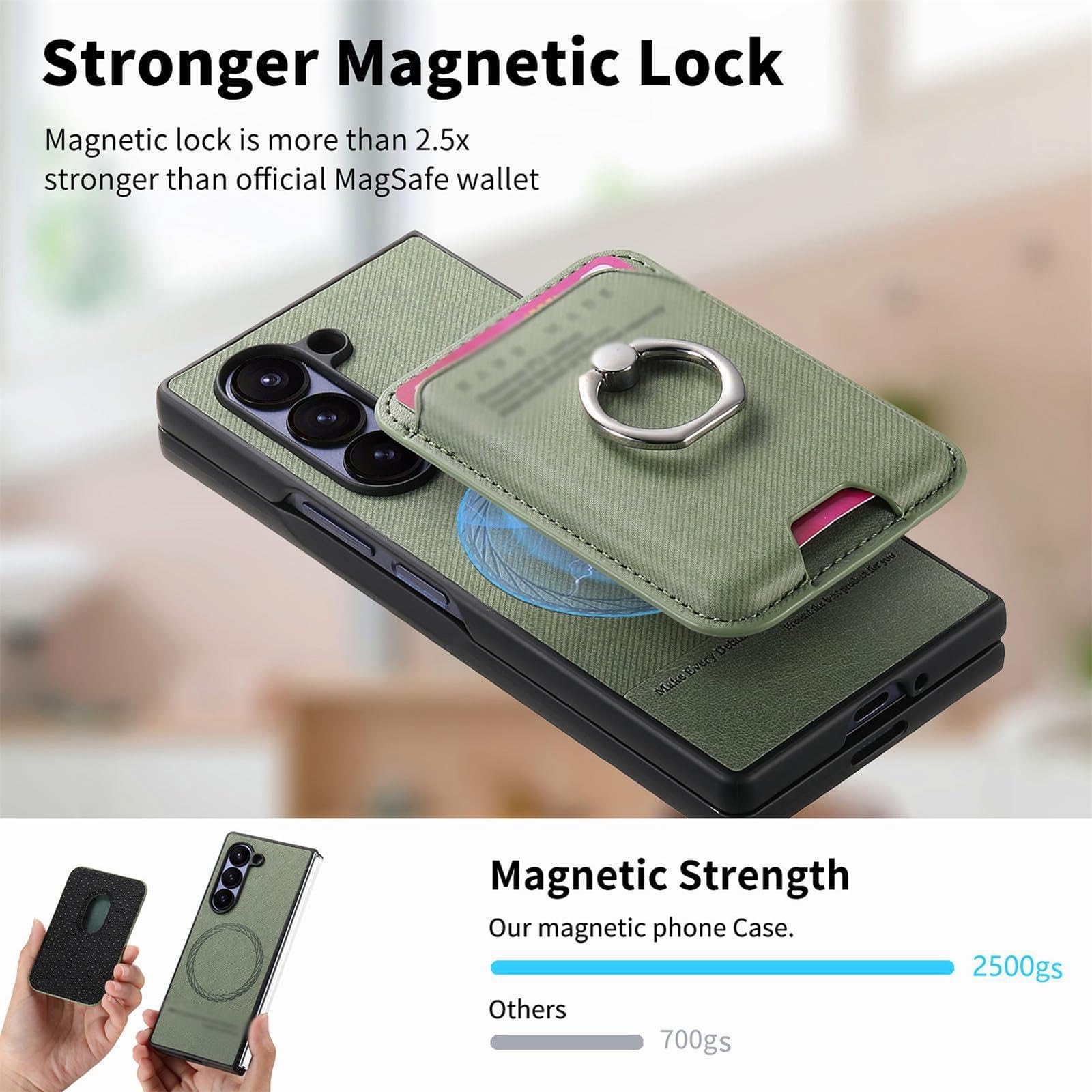 Custodia magnetica for Samsung Z Fold 8 Ultra anello metallo