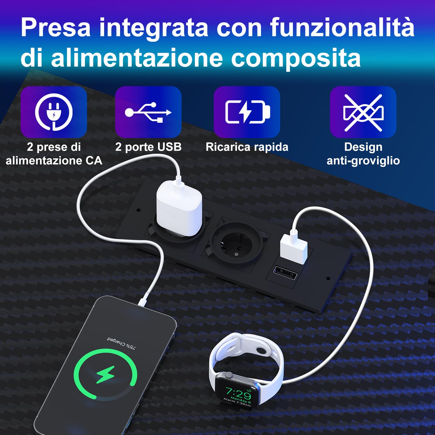 JUMMICO Scrivania Angolare a Forma di L 135 cm con Luci LED, Scrivania per Computer Ufficio Casa, Tavolo da Gaming con Ripiani Portaoggetti, Struttura Stabile e Design Reversibile, Nero