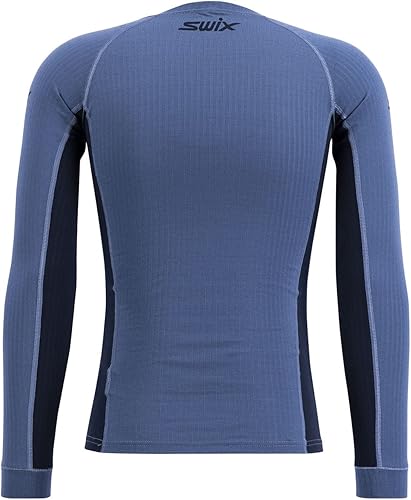 Vista 2 de Swix RaceX Bodywear - Camiseta de manga larga elástica en 4 direcciones que absorbe la humedad, de secado rápido, sin rozaduras, para hombre