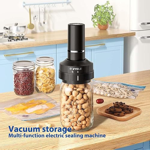 Miniatura 2 de Kit de sellador al vacío de tarro de masón, máquina automática de mano para enlatado, ahorrador de alimentos, bolsas de vacío