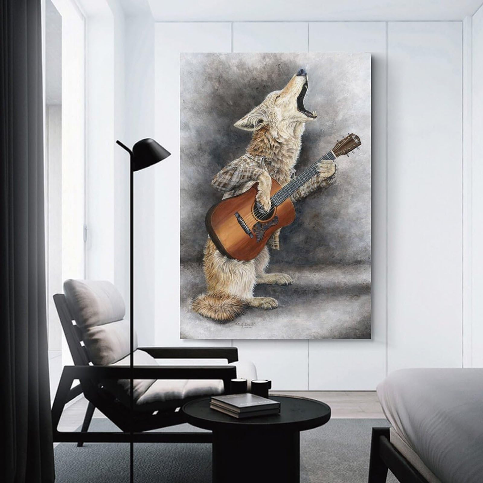 Junmoney Unframe-Song Of The Coyote Song Of The Coyote Room Decor Wall Art, 24X36inch(60X90cm), For Front Hall, Corridor Or Welcome Spaces, A Neat Decor Update For Hallways