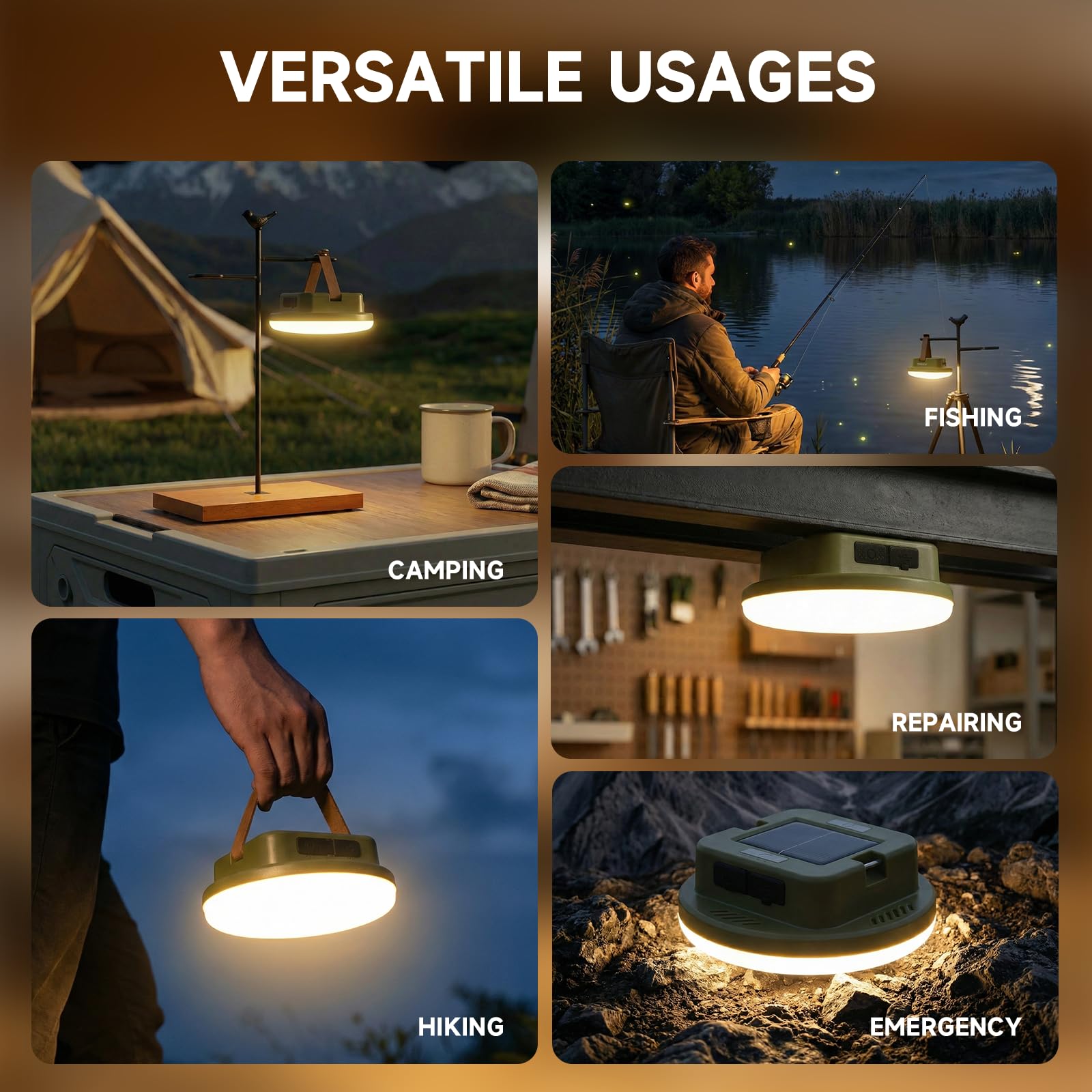 Solar Camping Laterne Wiederaufladbar mit Fernbedienung, 2400LM LED Zeltlicht 15000mAh Bis zu 120 Stunden Lebensdauer, Outdoor Wasserdichte Solarlaternen für Stromausfälle, Notfall, Camping, Wandern