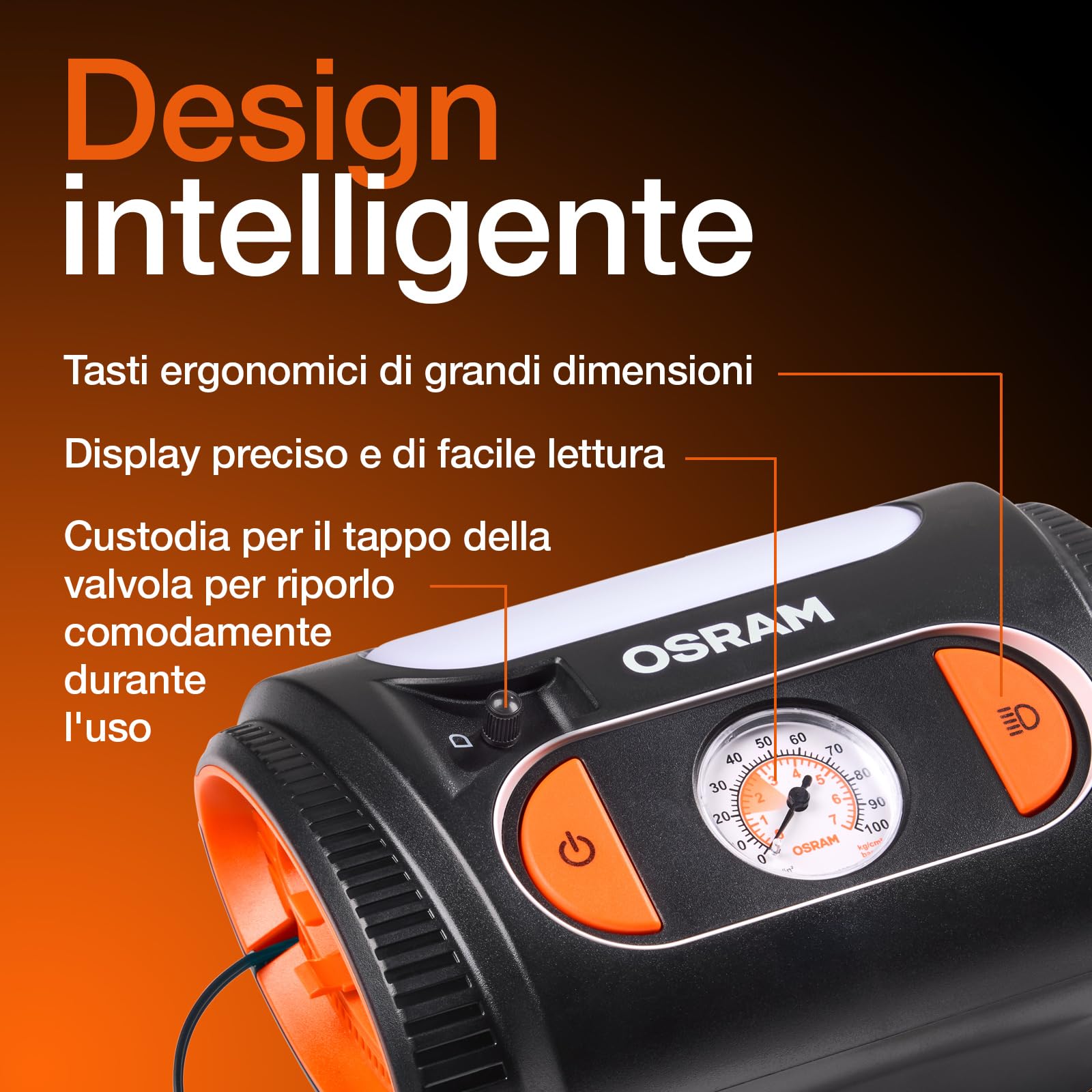 OSRAM OTI2110 Manometro per pressione gomme