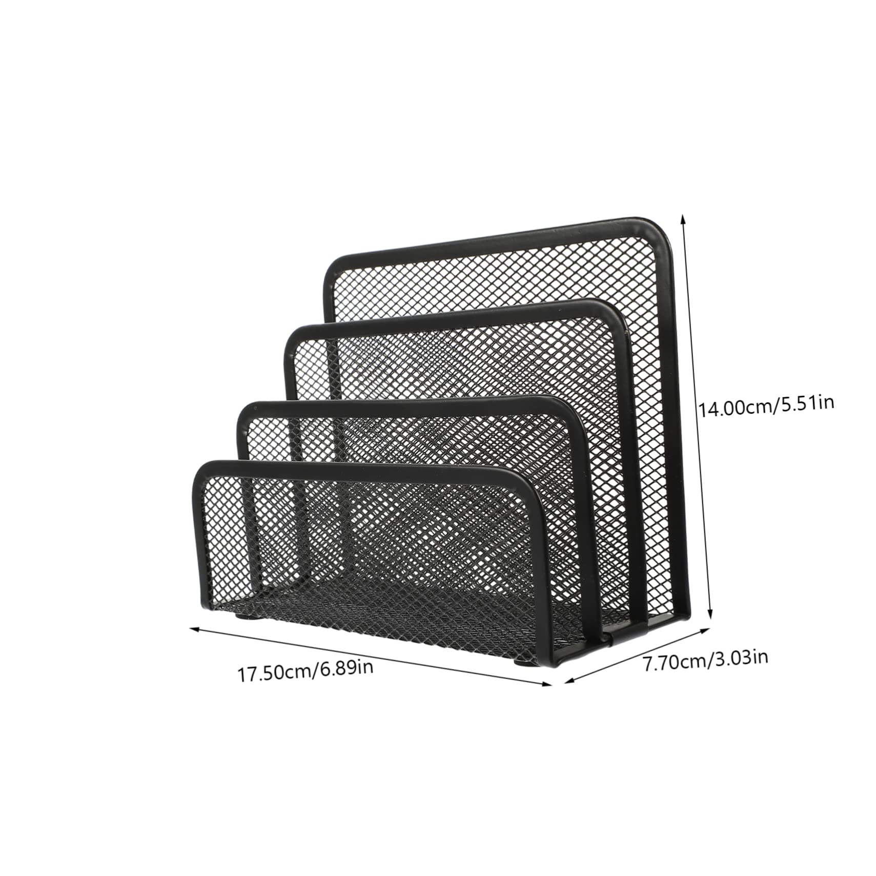 HONMEET 2Pcs File Organizers Four Document Storage Racks for Office Desktop Iron Design for Efficient File Management and Easy Accessibility